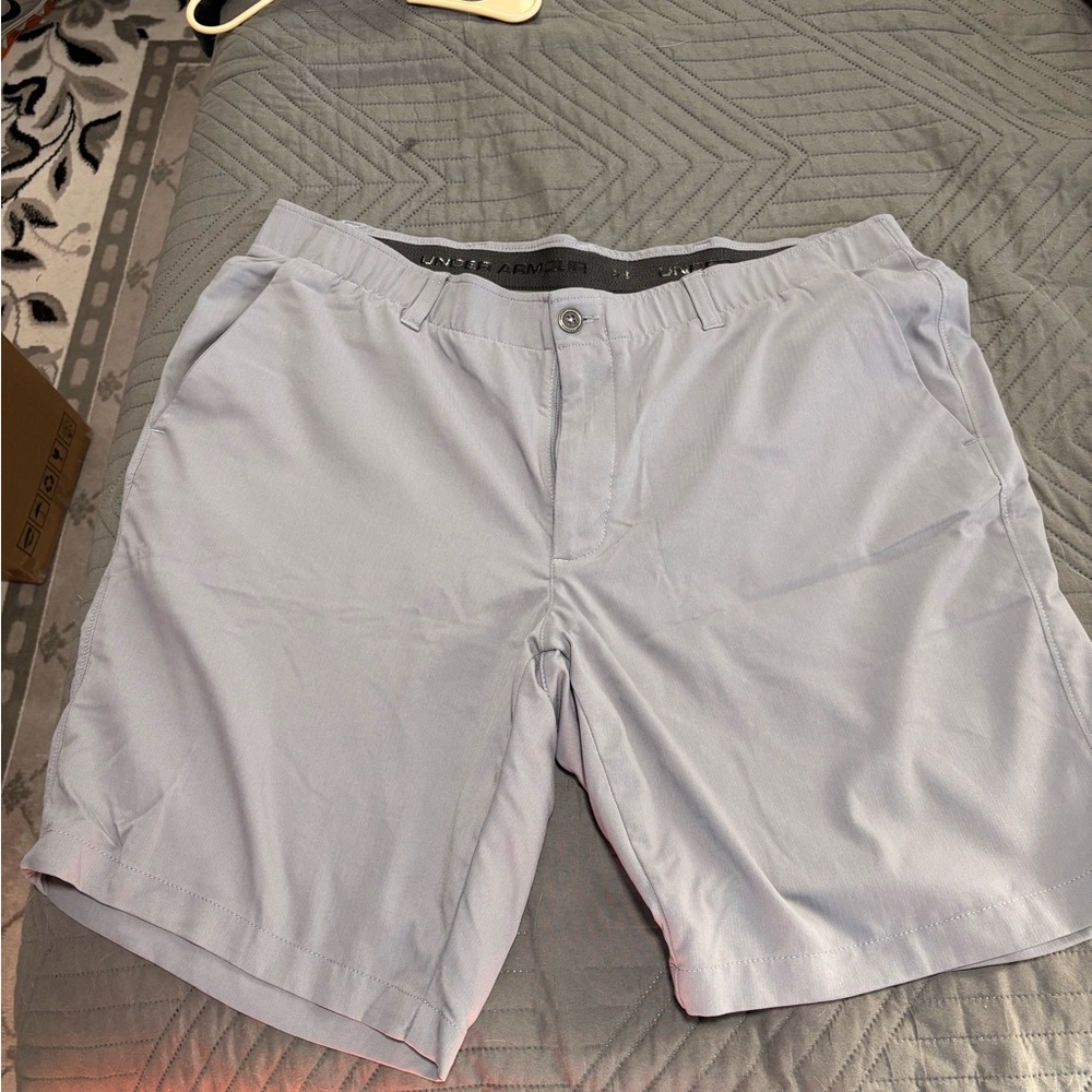 Bundle Four Under Armour Shorts. Colors are Navy, Brown, Black, & Gray. - Picture 4 of 9